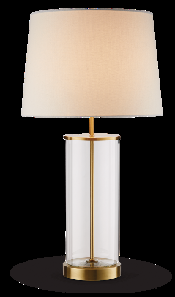 CANVAS Fillable Table Lamp with USB Port, 26-in, Brushed Brass