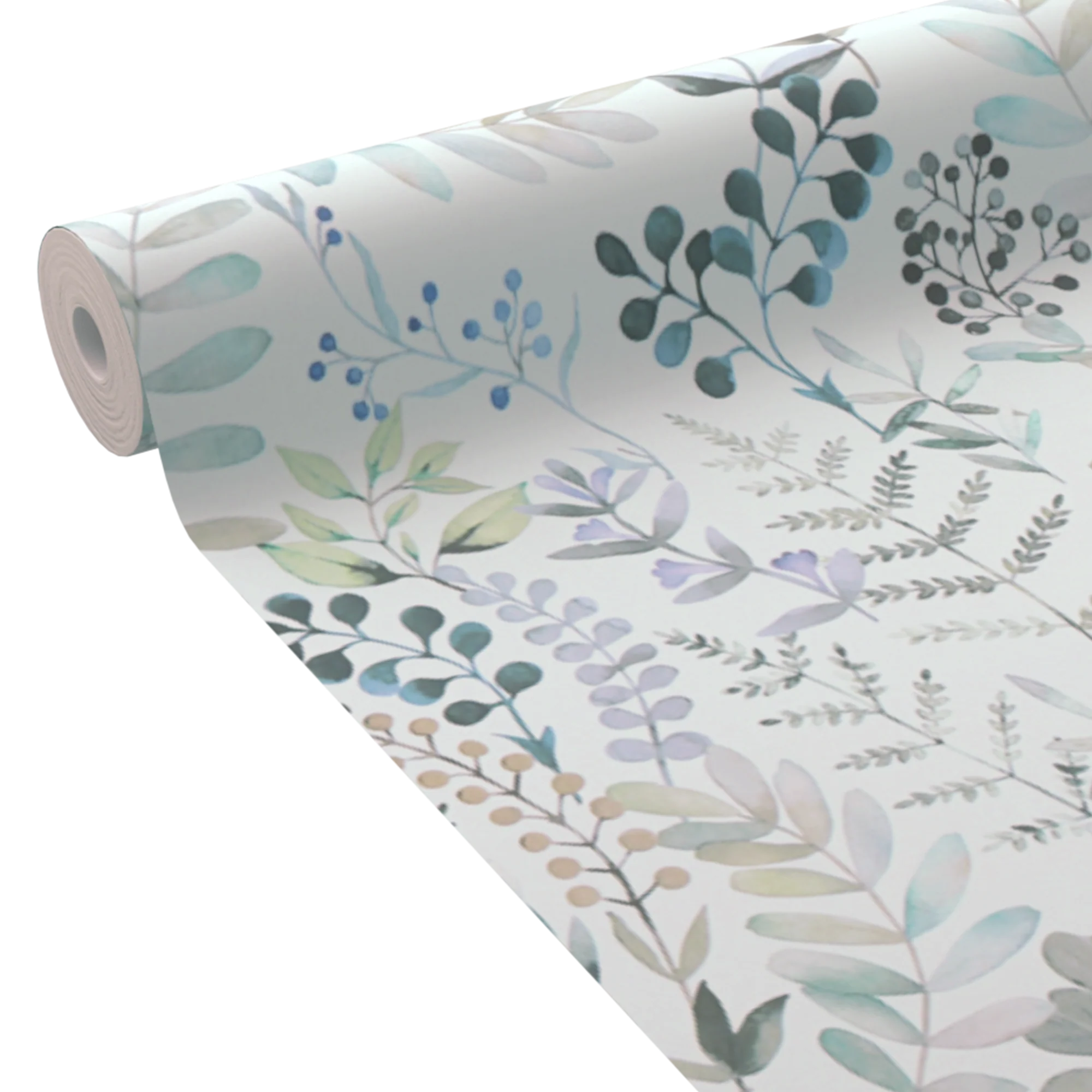 Papier peint intissé LYA bleu pastel et lilas clair