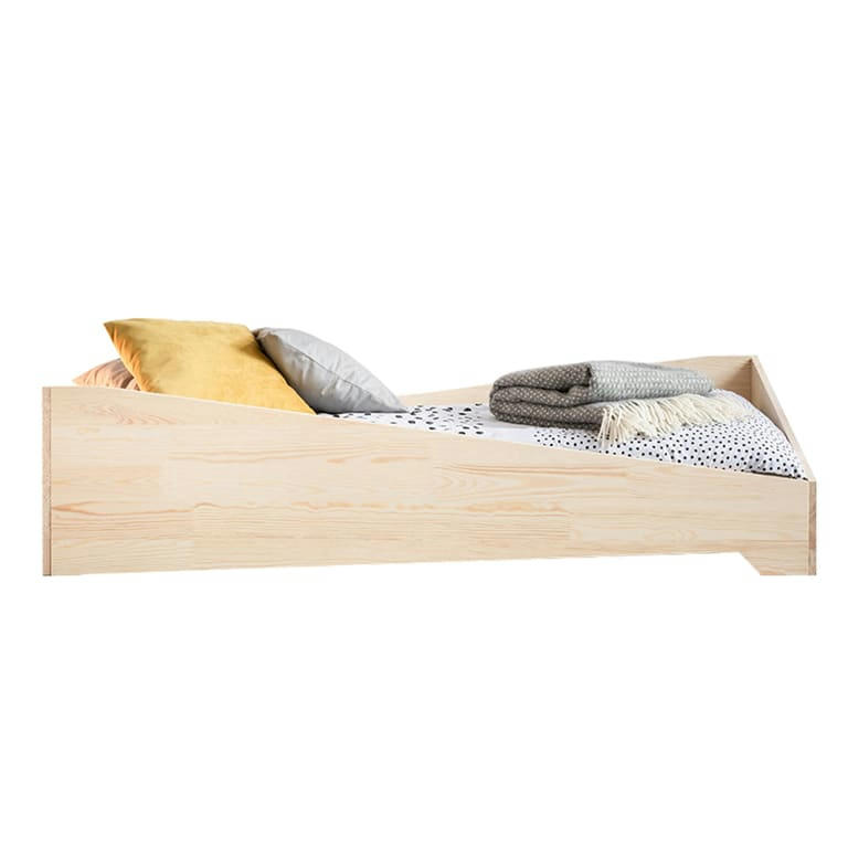 SOLÈNE - Lit 90x200 sommier inclus naturel