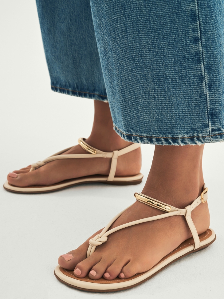 Ladies' beige sandals