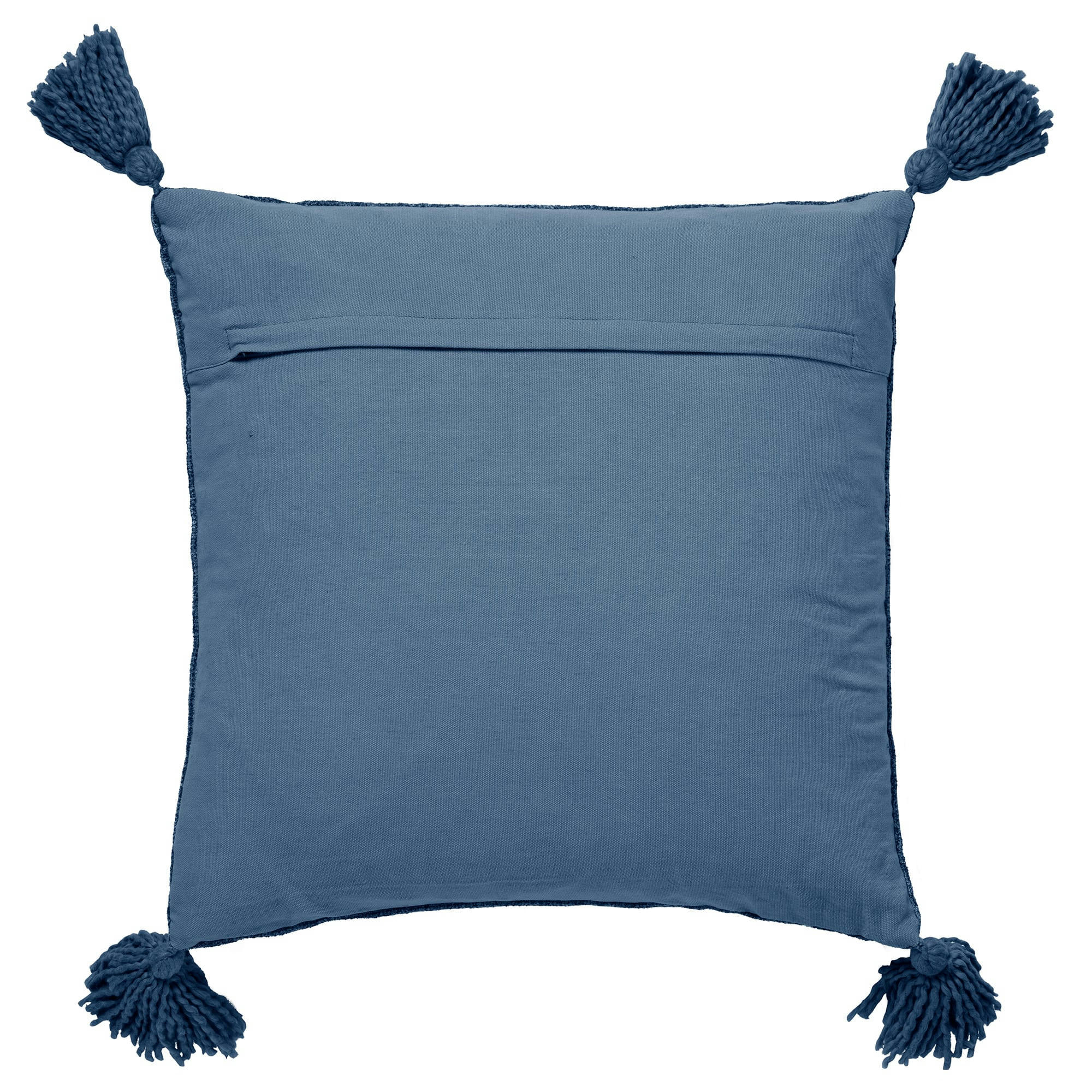 - Housse de coussin bleu en coton-45x45 cm uni