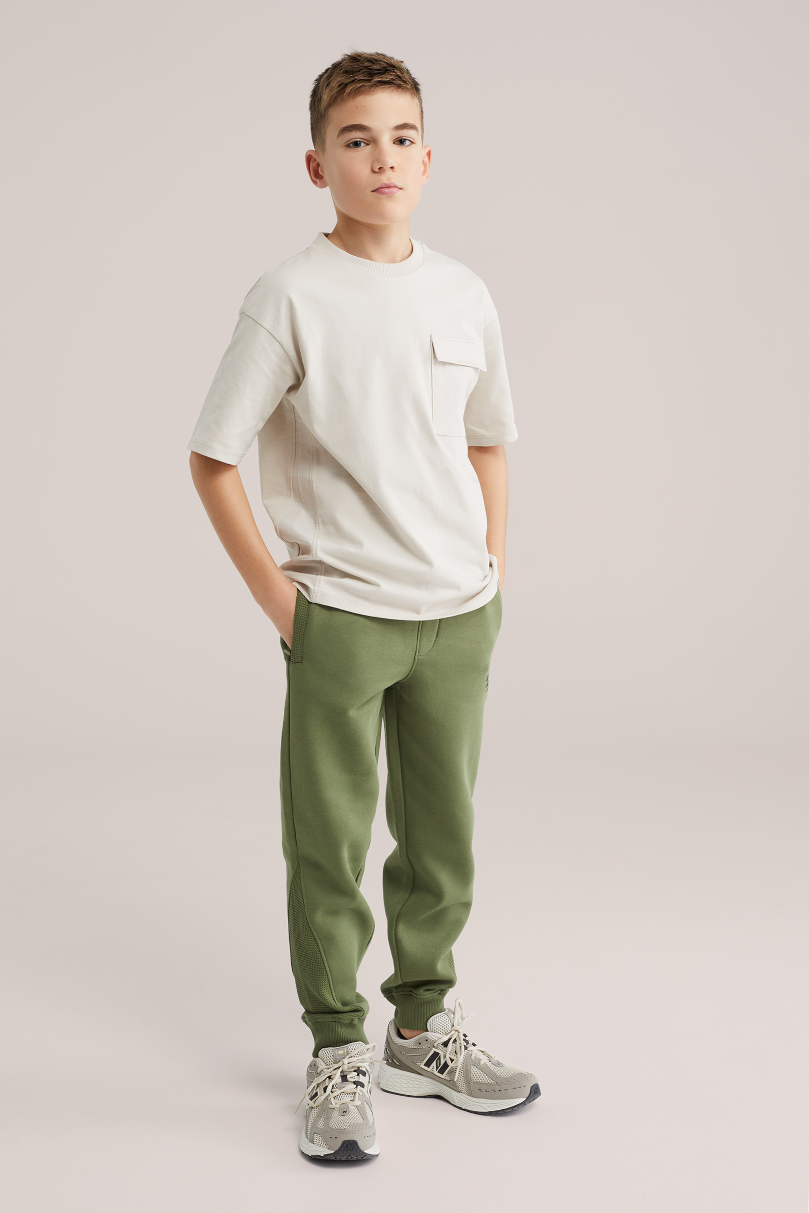 Jongens T-shirt met contrasterende borstzak