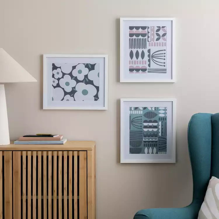 Habitat White Wooden 3 Pack Picture Frames -Mixed Sizes