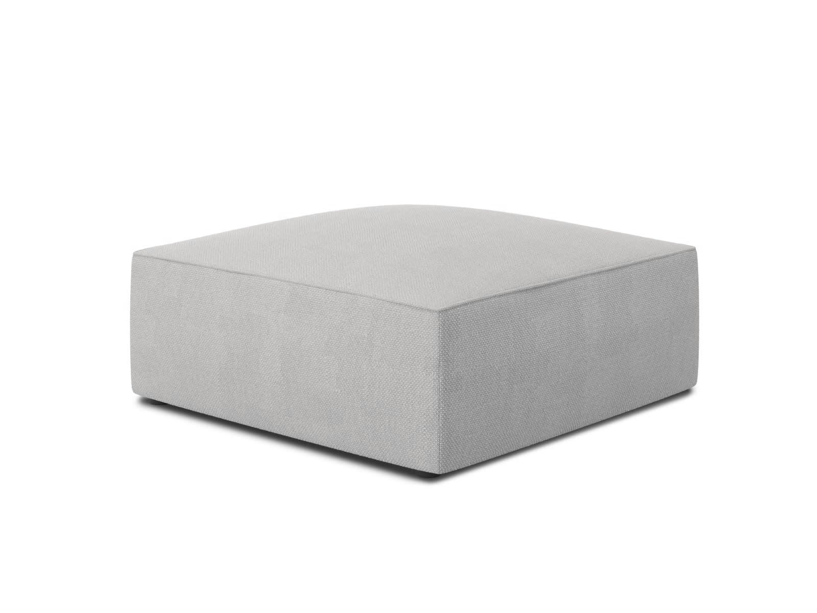RUBY - Pouf 1 place en tissu structurel gris clair