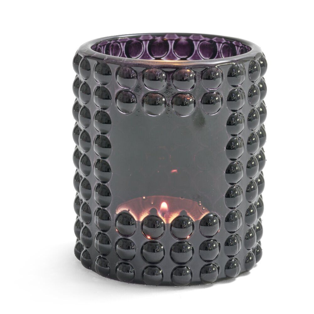 Bougeoir bubble noir Ø7,8cm