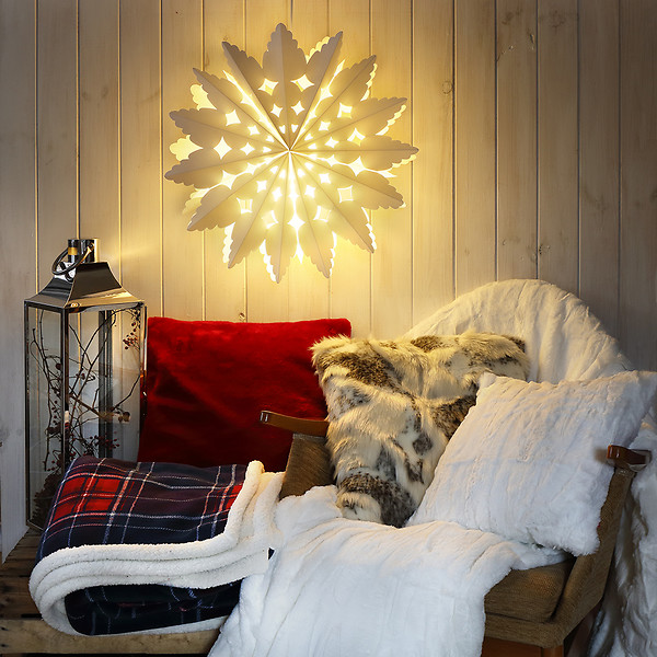 Lampa wisząca Bosjon papierowa biała