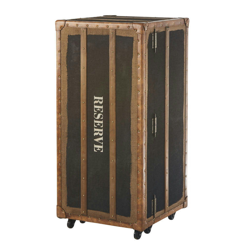 Sergio - Meuble de bar industriel à roulettes