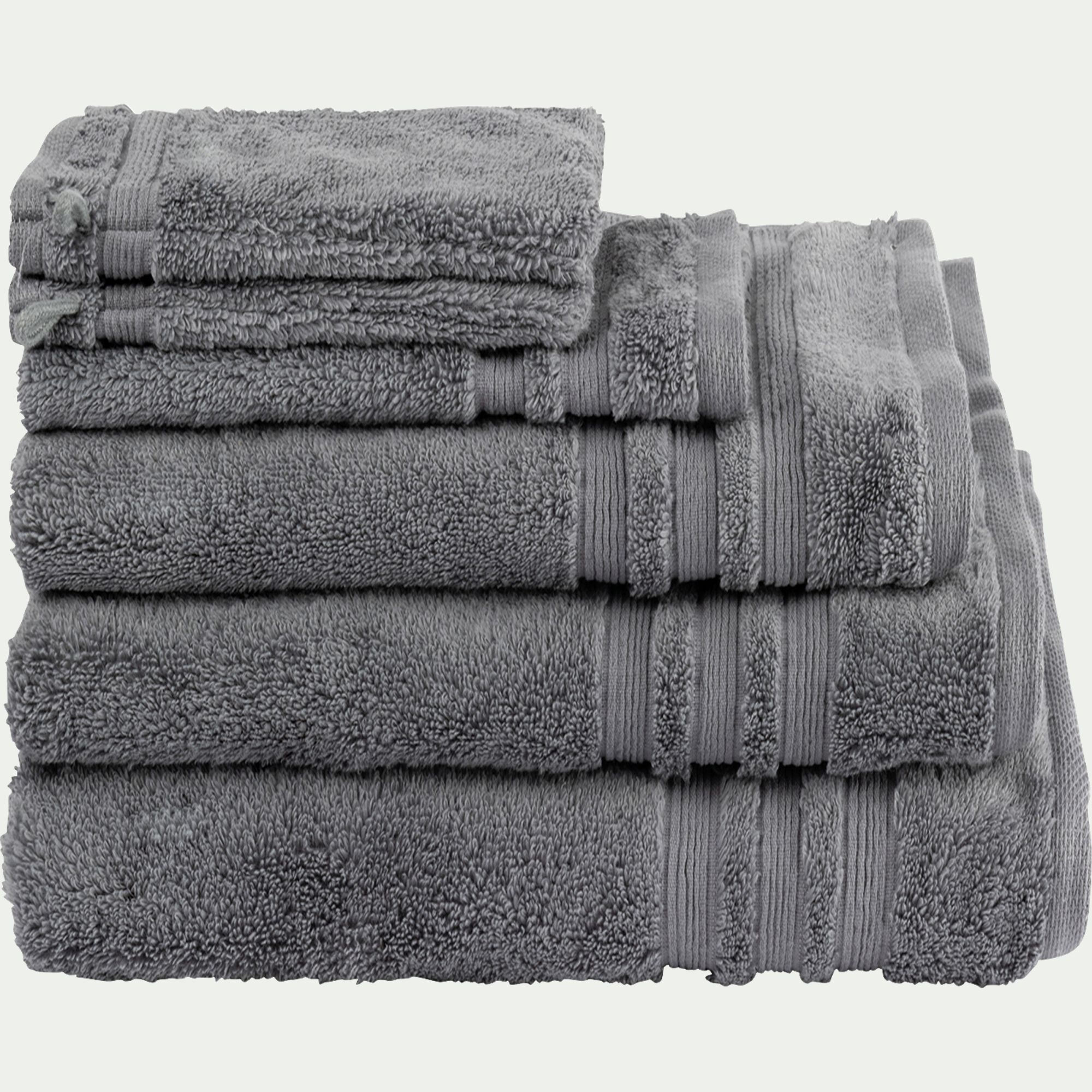 NOUN - Linge de toilette bouclette en coton - gris anthracite
