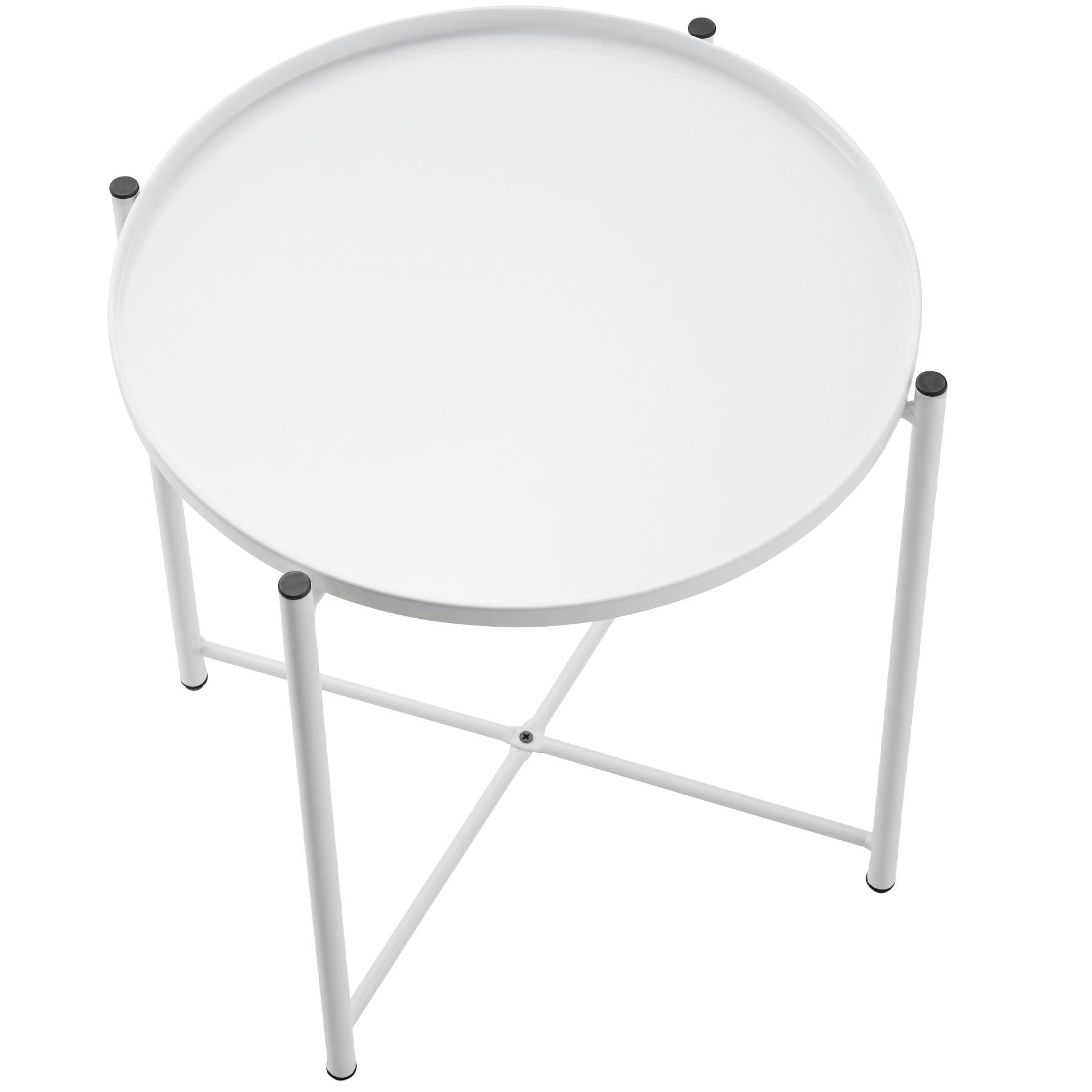 - Table d'appoint en Acier blanc