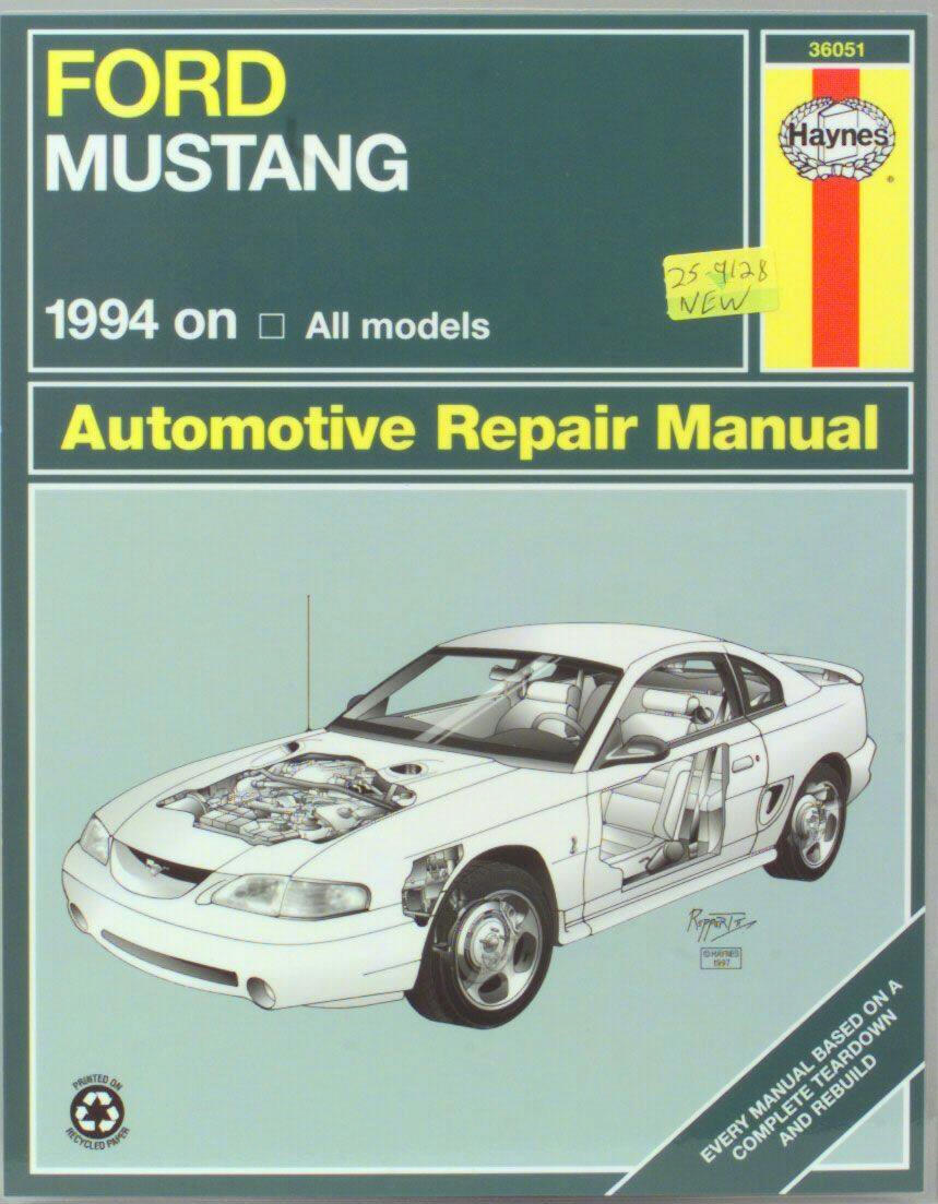 Ford Mustang 1994 thru 2004 Haynes Repair Manual, 36051