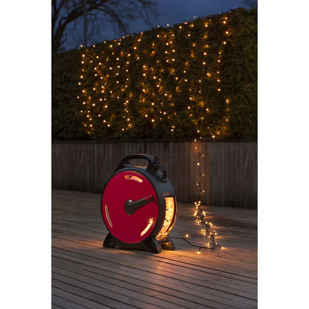 LYSLENKE KONSTSMIDE AMBER LED KABELTROMMEL 27,93M