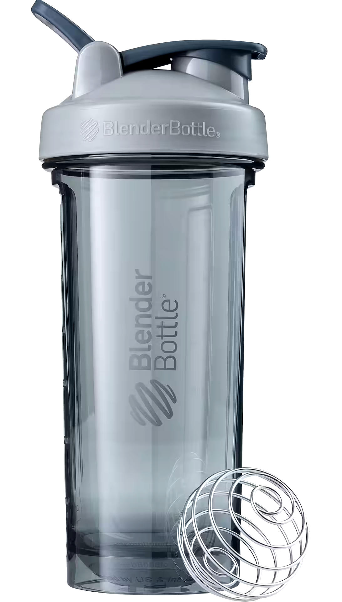 BlenderBottle Pro Shaker Bottle, Grey, 28-oz