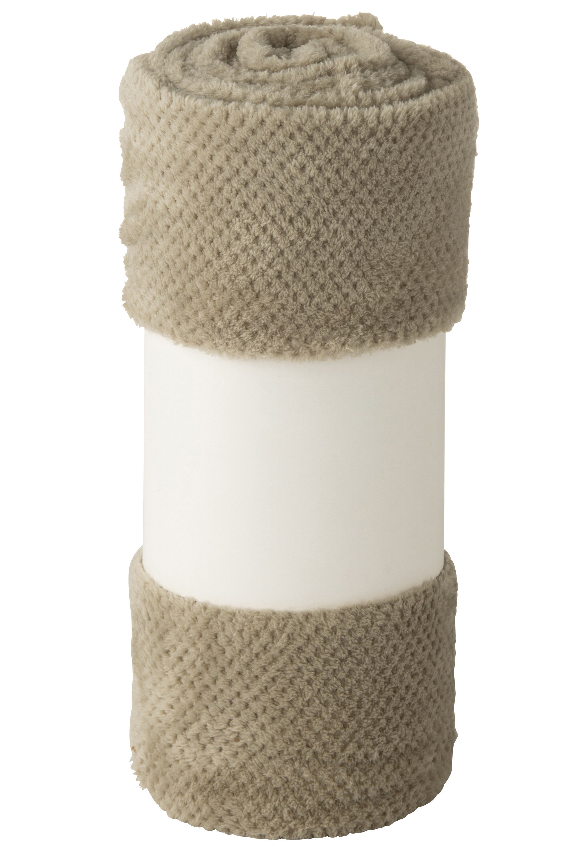 J-Line plaid Snuggle - polyester - grijs