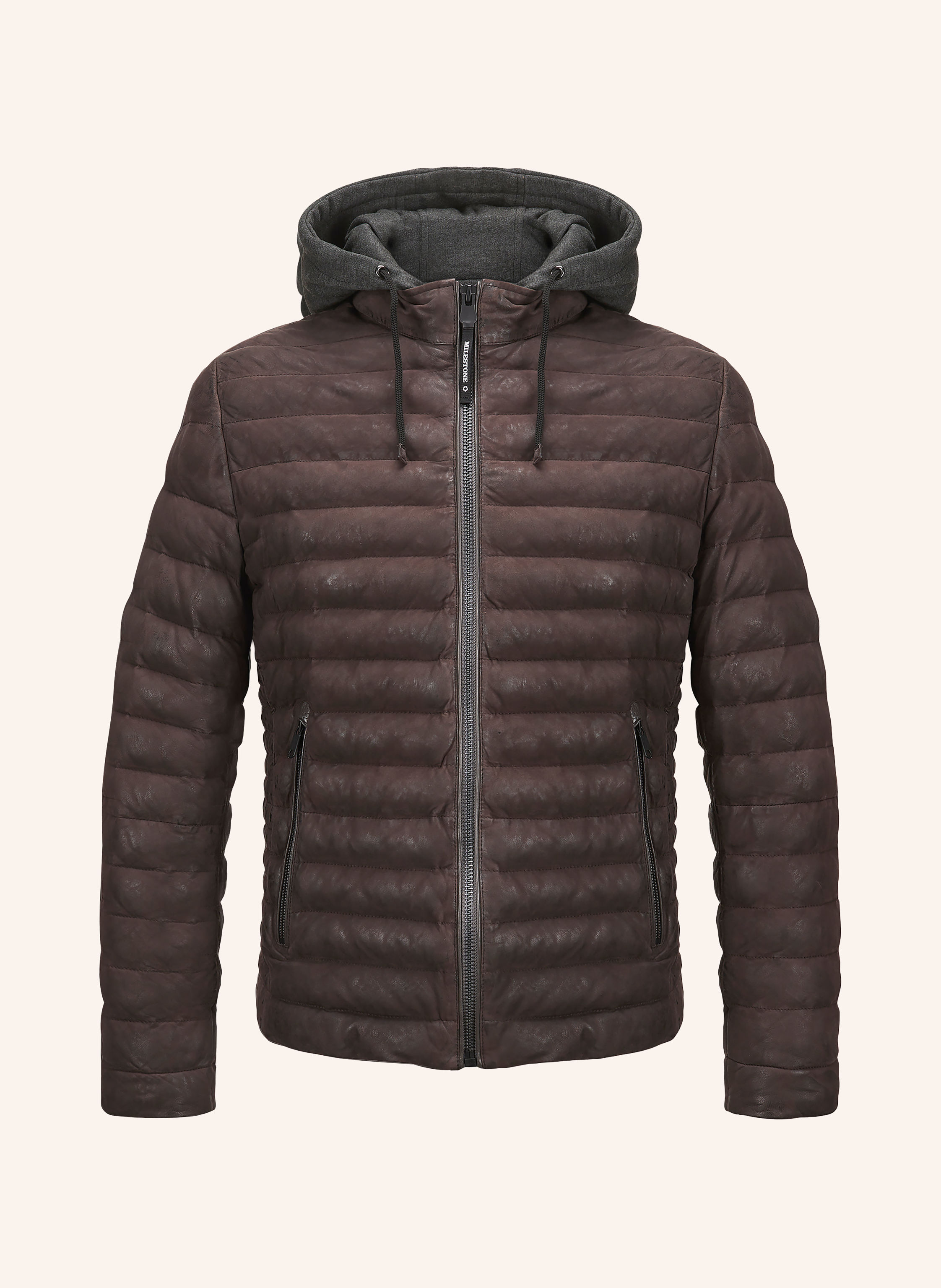 MILESTONE Lederjacke MSVIANO mit abnehmbarer Kapuze