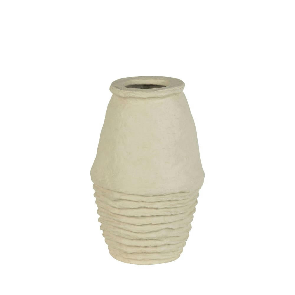DELOS - Vase en papier mâché naturel