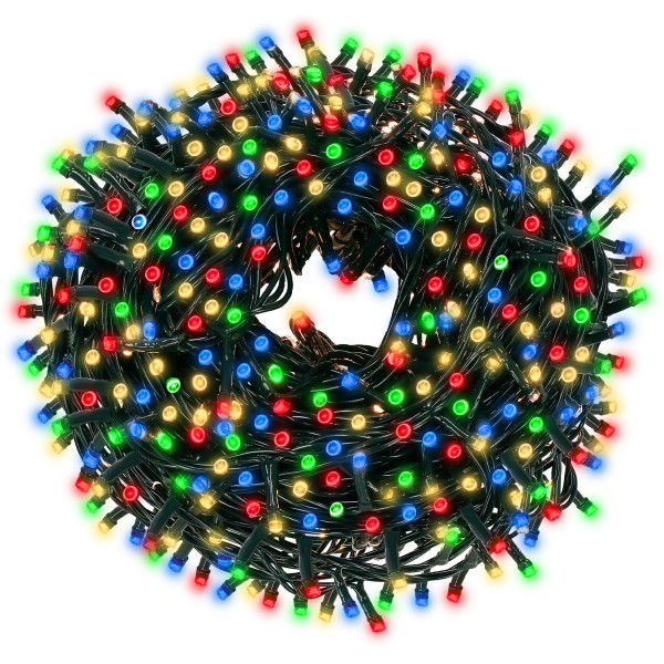 Lampki choinkowe 300 led multikolor 25,5 m oświetlenie IP44