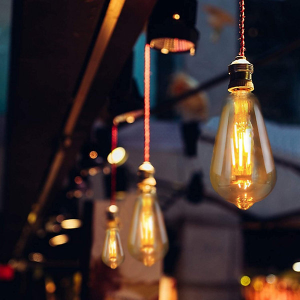 NETTLIFE Lot de 6 ampoules LED E27 blanc chaud ampoules Edison rétro 2200K ST64 lampe antique économie d'énergie 4W