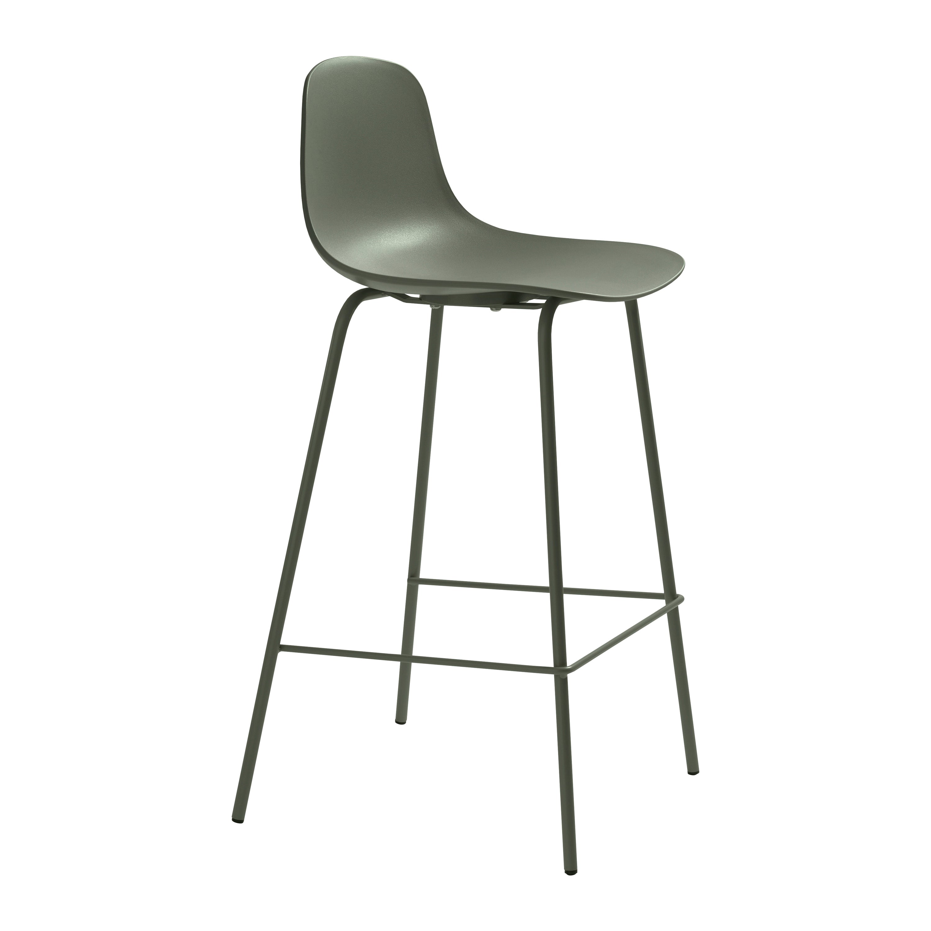 by fonQ Keen Barkruk H 67,5 cm - Olijfgroen