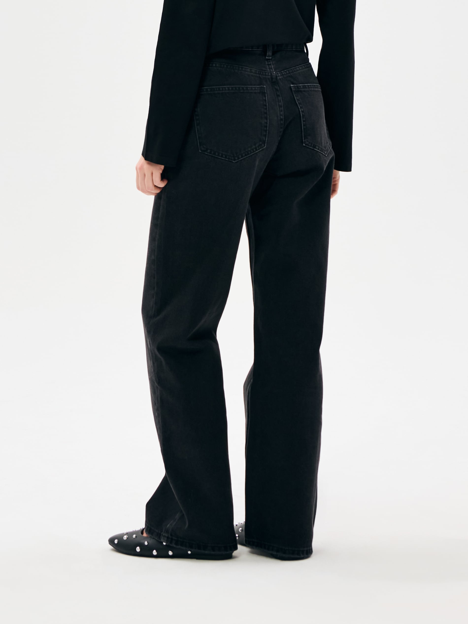 Jeansy wide leg high waist