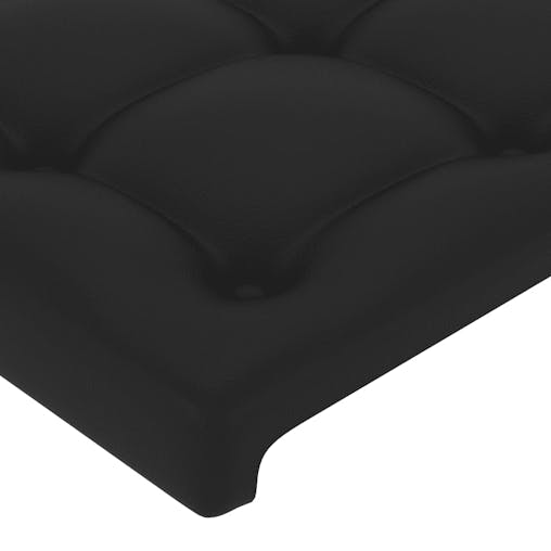 NNEVL LED Headboard Black 80x5x118/128 cm Faux Leather