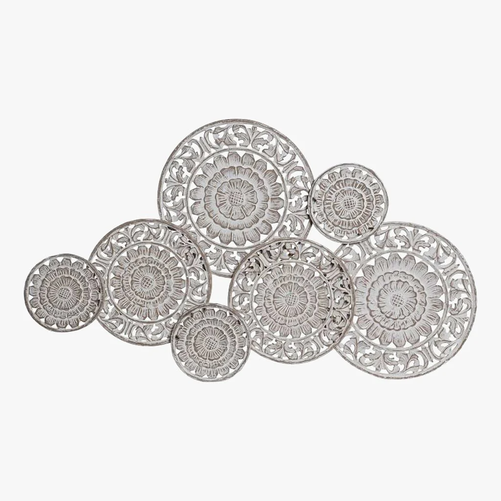 Decoração de Parede Branco Decapé MANDALA