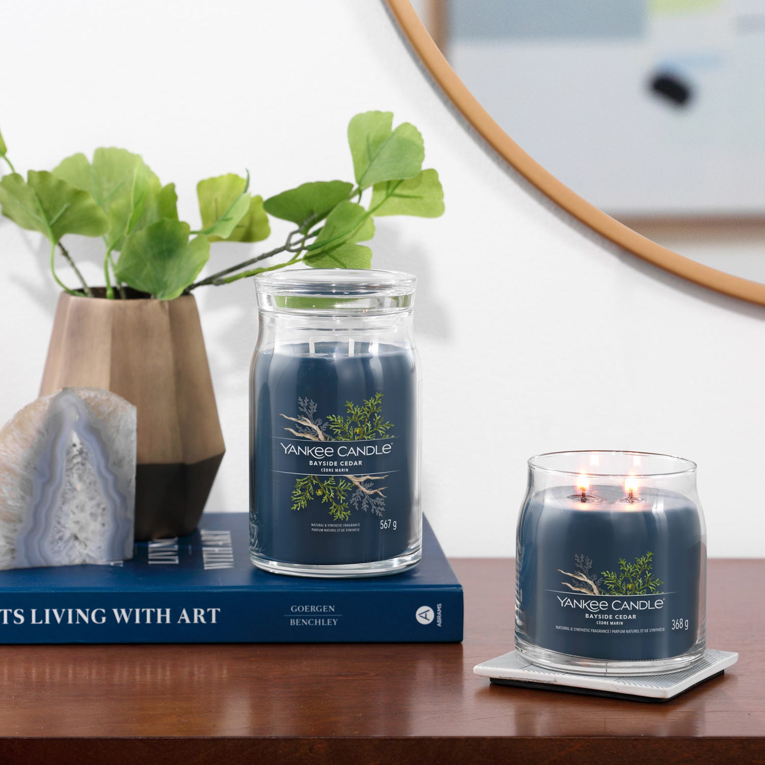 Bayside Cedar, candela in giara grande Yankee Candle