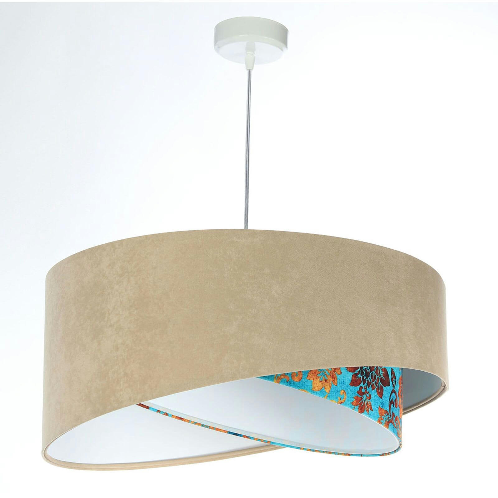 ASYMETRIC - Suspension Tissu Beige 50x50x25 cm