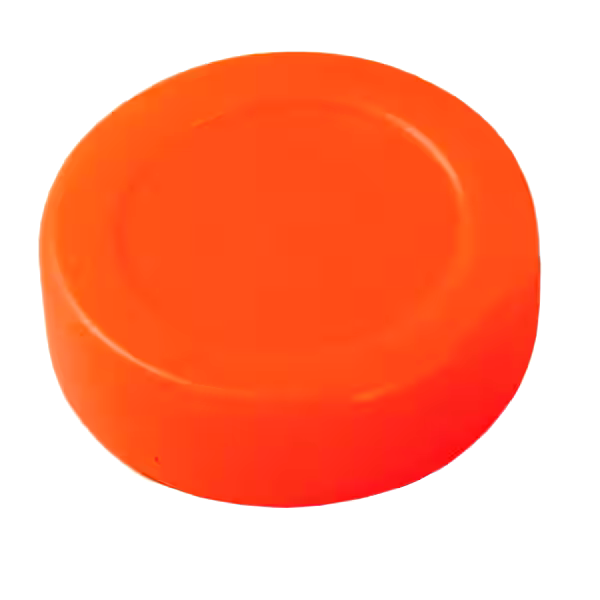 Winnwell Street Hockey Medium Puck, Orange, 75mm, 50g