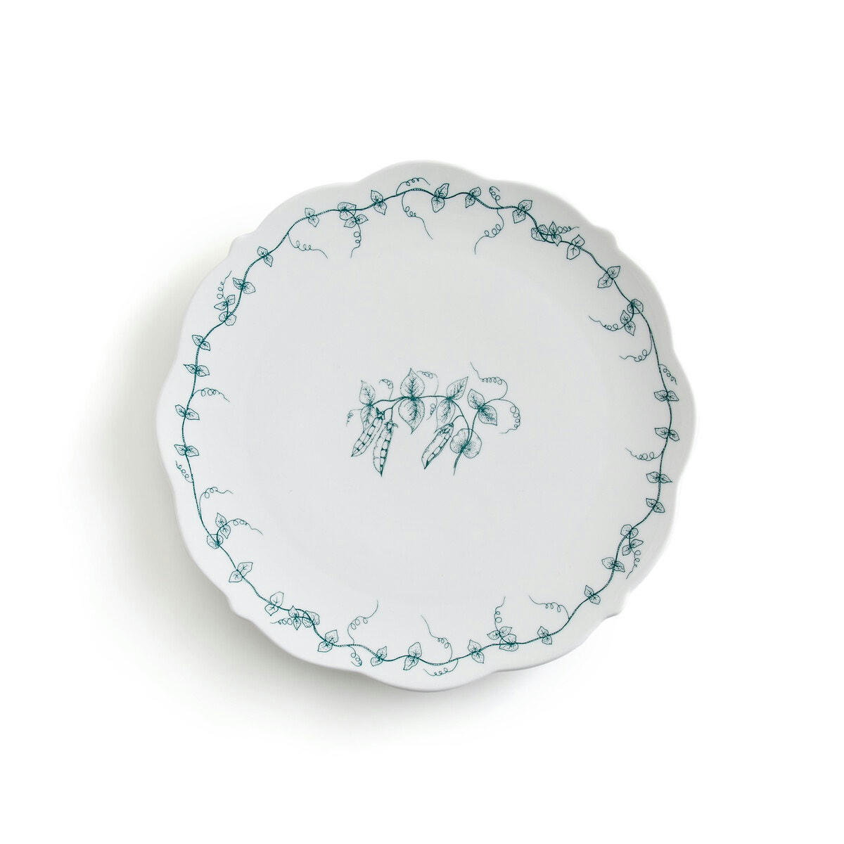 Lot de 6 assiettes plates, porcelaine, Vegelia