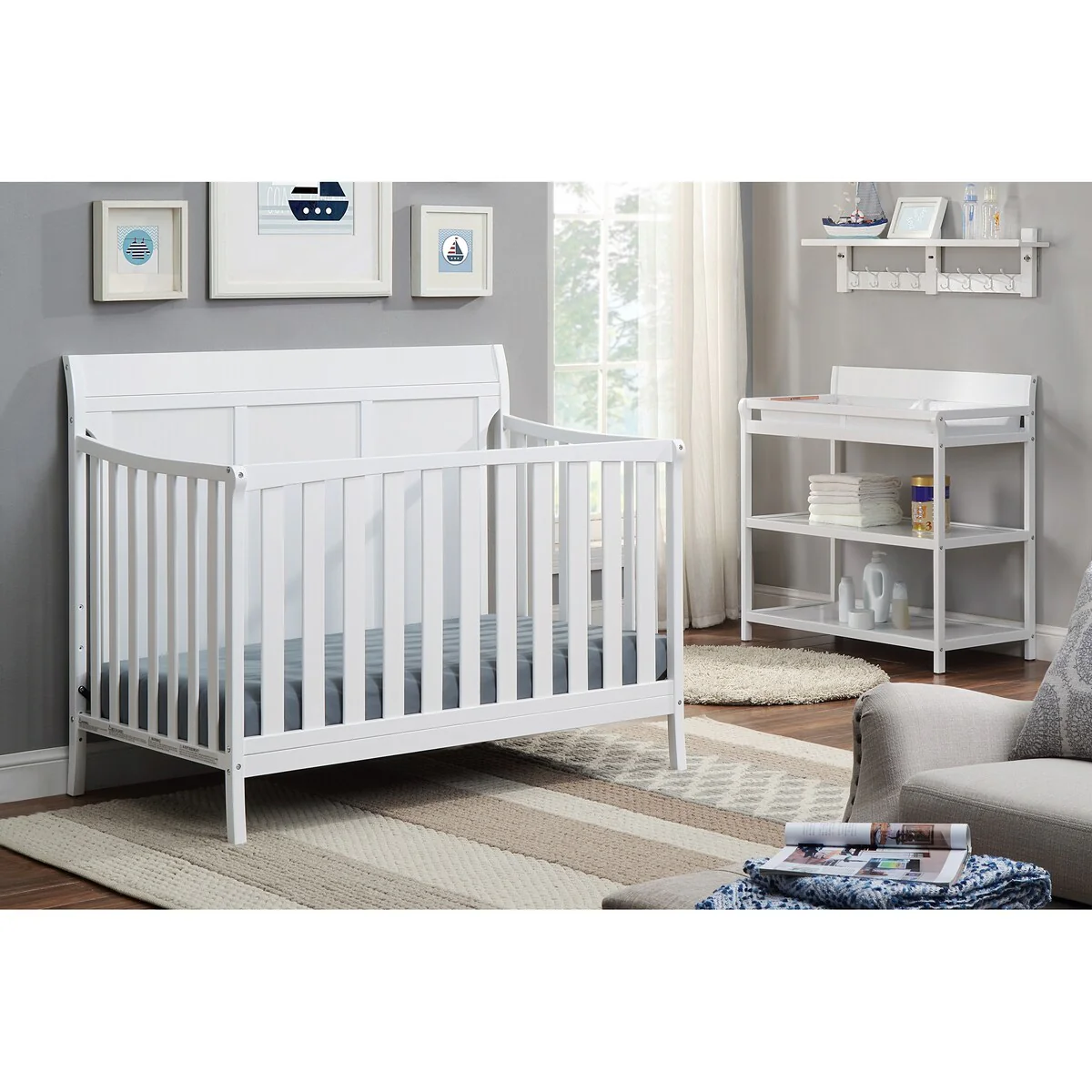 Suite Bebe Shailee 4-in-1 Convertible Crib White