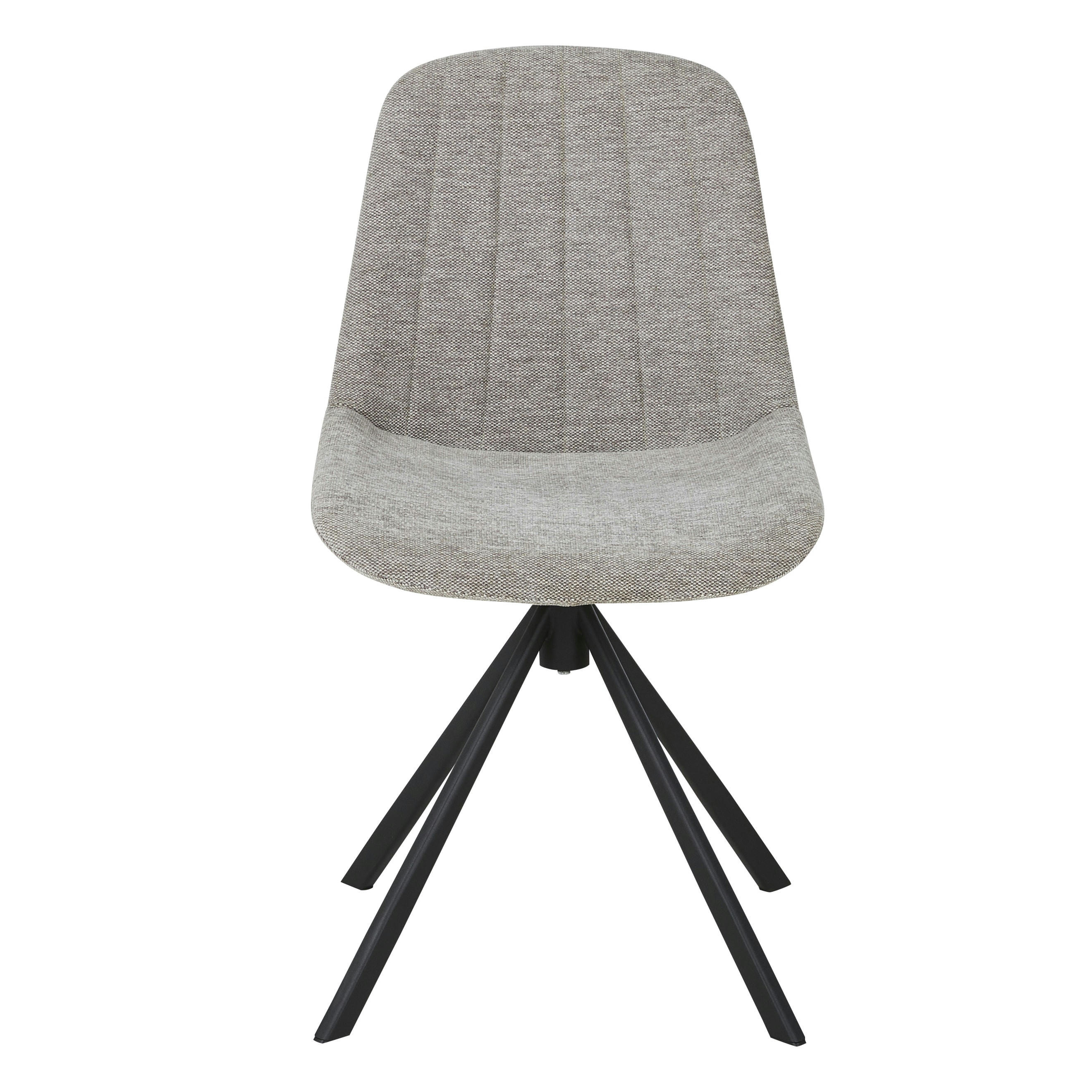 Keira - Chaise pivotante en velours gris clair