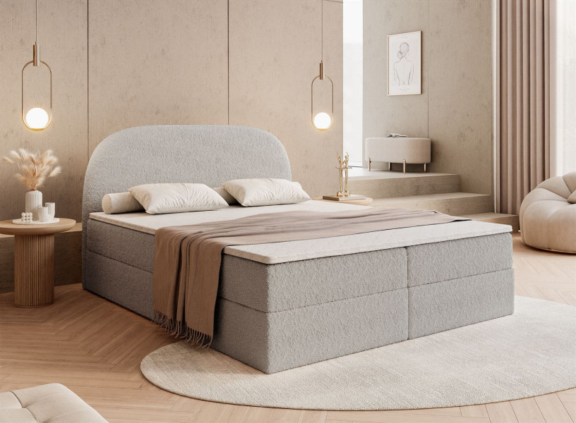Łoże ALLURE 140x200 Ascot Toffee z topperem