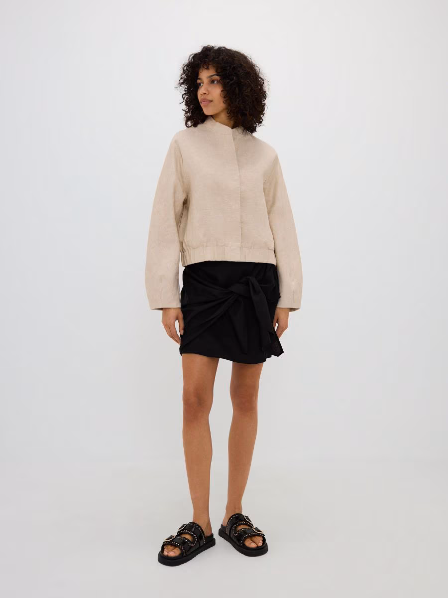 Linen Bomber Jacket