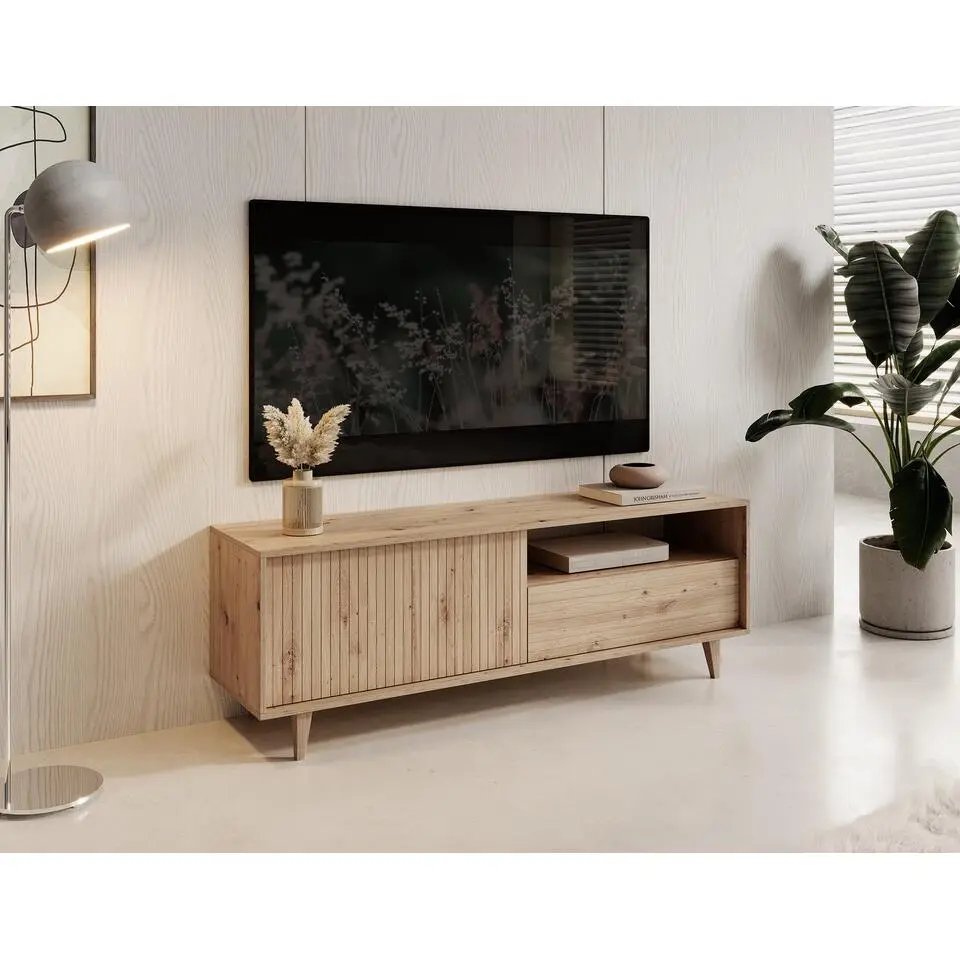 Meubella - TV-Meubel Fuzeta - Eiken - 152 cm