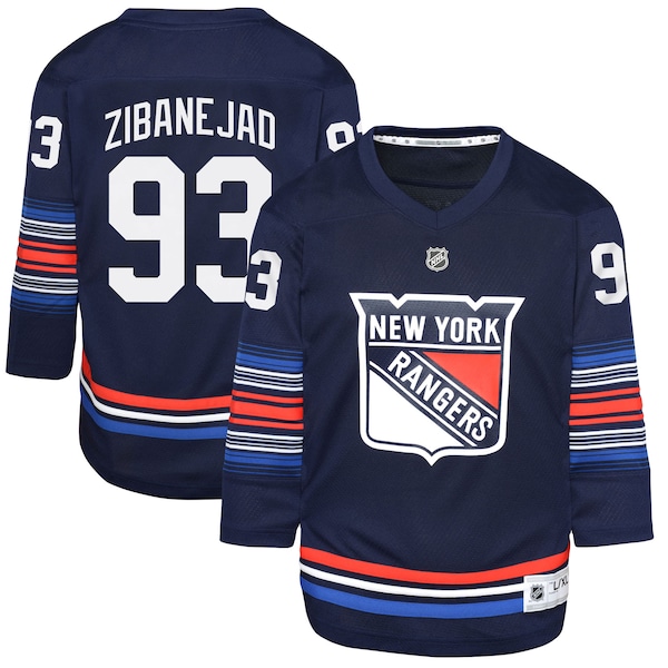 Mika Zibanejad New York Rangers Youth Alternate Replica Player Jersey - Navy
