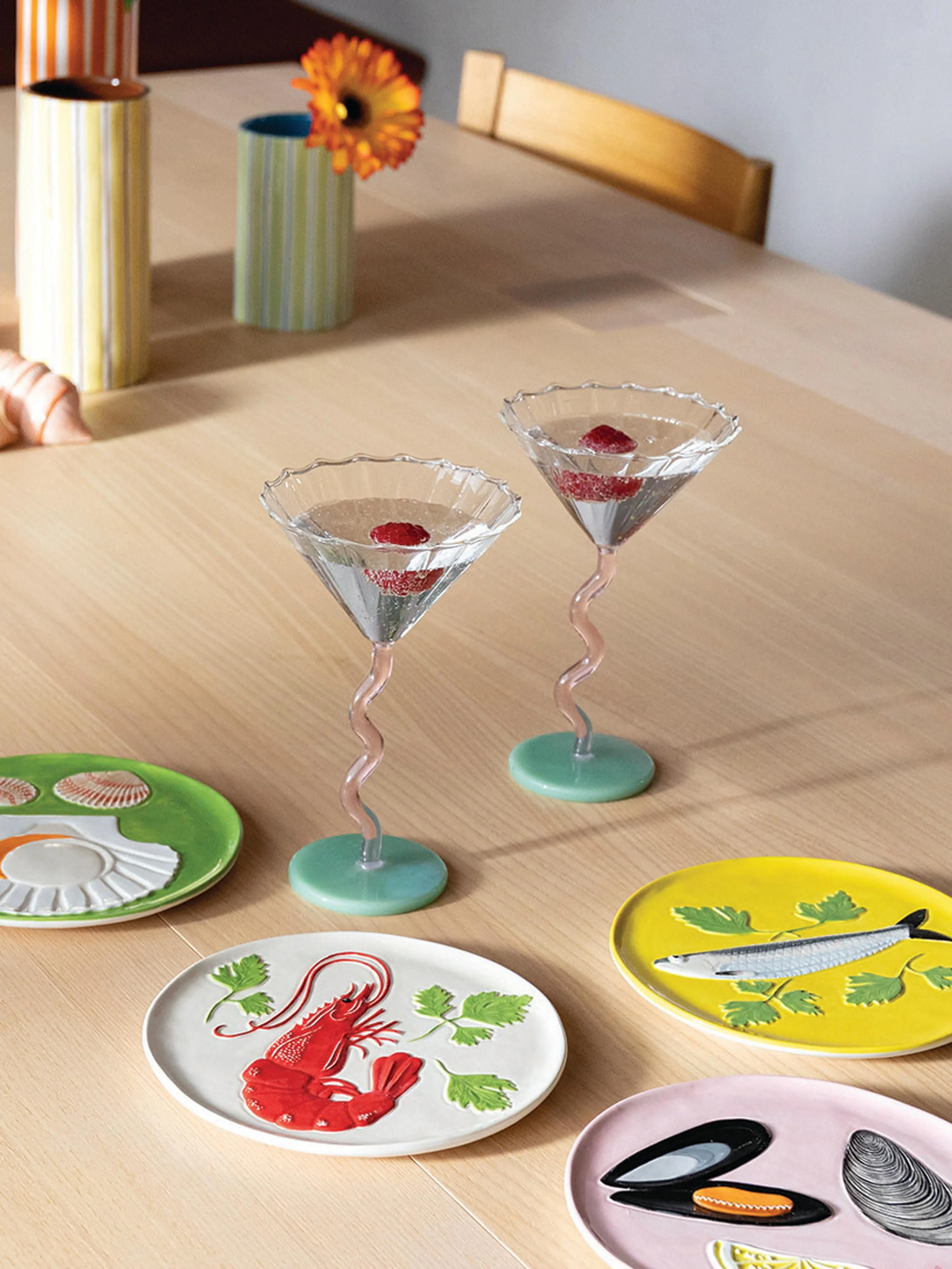 Cocktailgläser Curve aus Borosilikatglas, 2er-Set