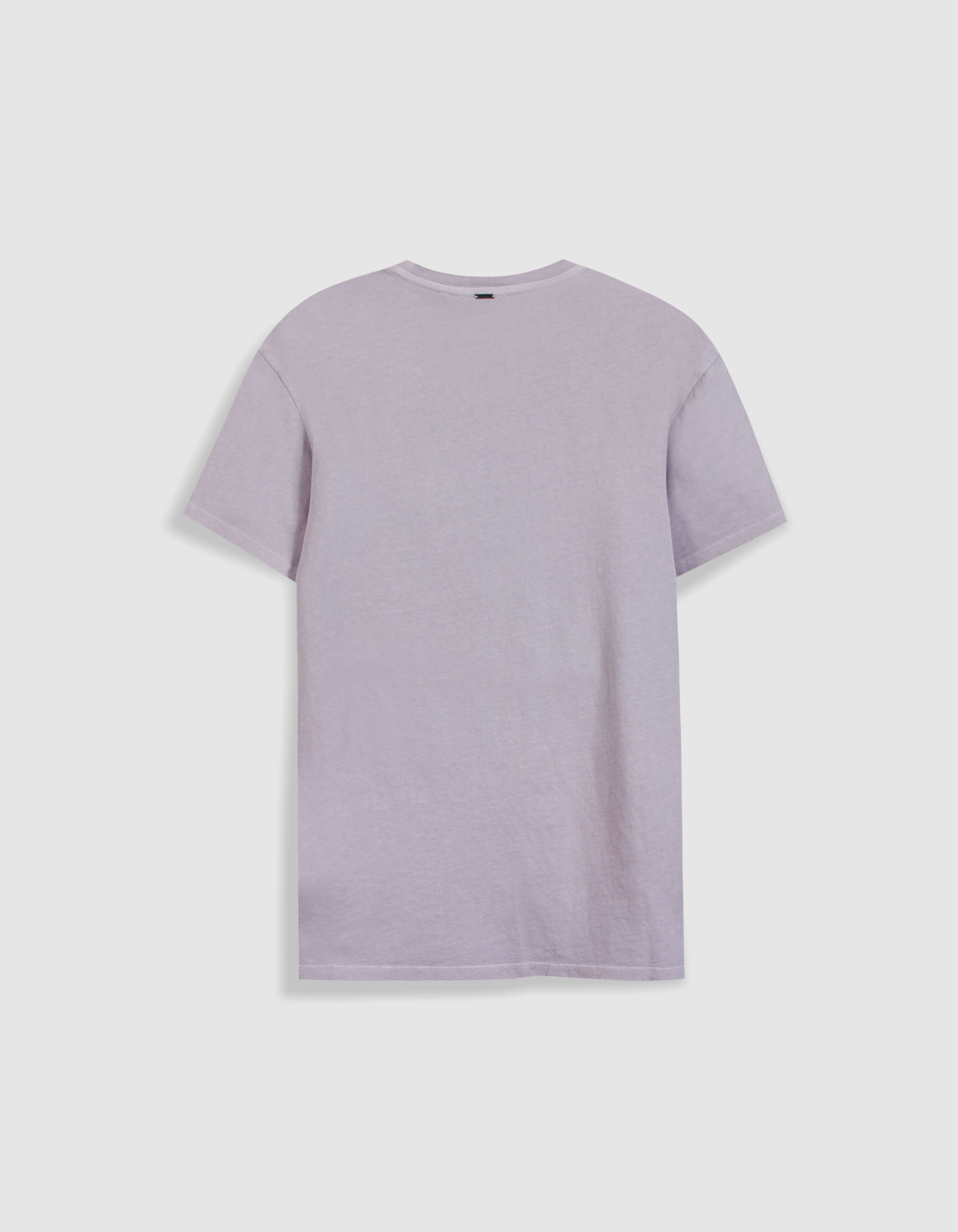 T-shirt col rond lilas coton bio Homme