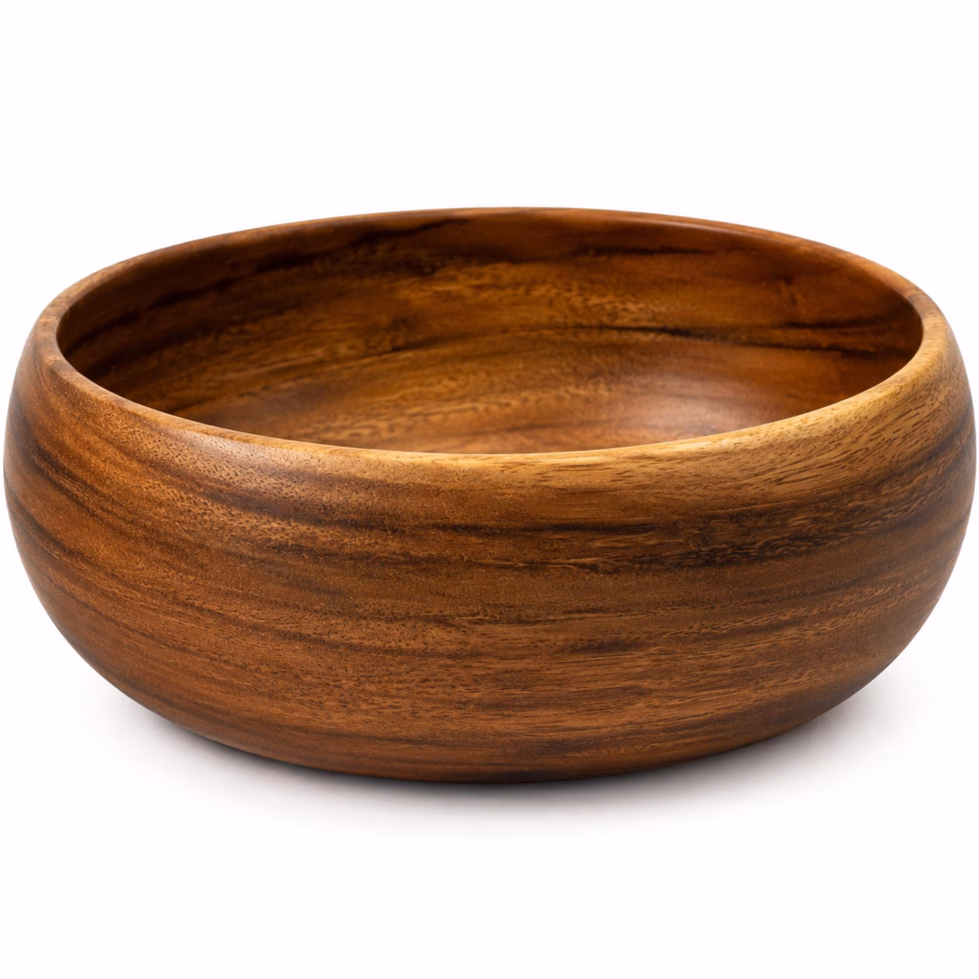 Handcrafted Hawaiian Acacia Wood Bowl – Wooden Salad, Snack, Soup, and Decor Bowl (2x6, 3x8, 4x10, 5x12 inch)