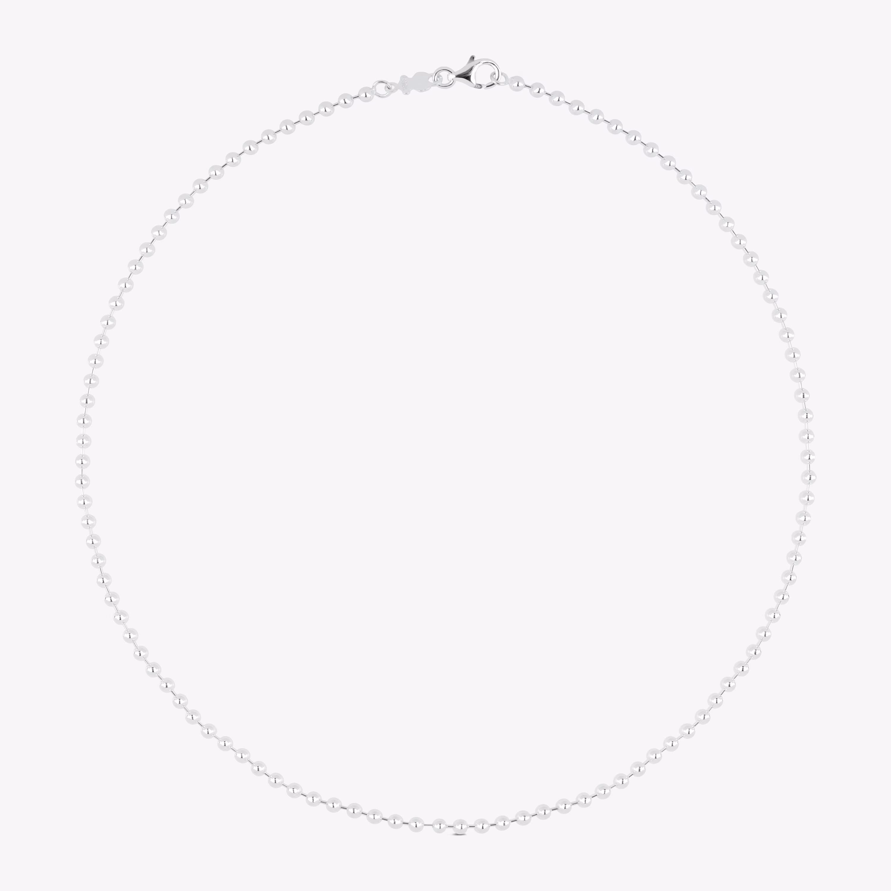 Gargantilla de plata con bolas, 45 cm Chain