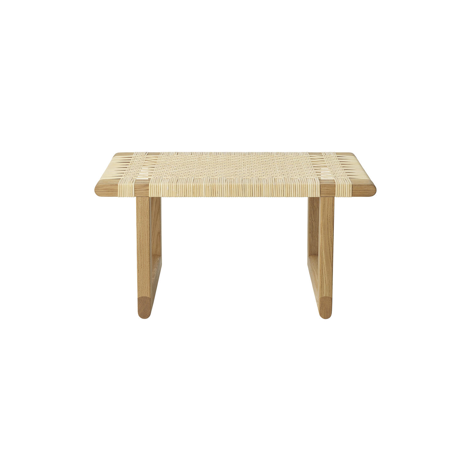 BM0488S Table Bench bord, olieret eg/rattan