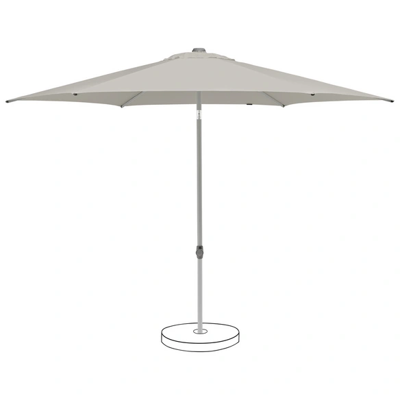 Sonnenschirm, LxH: 250x239 cm, grau