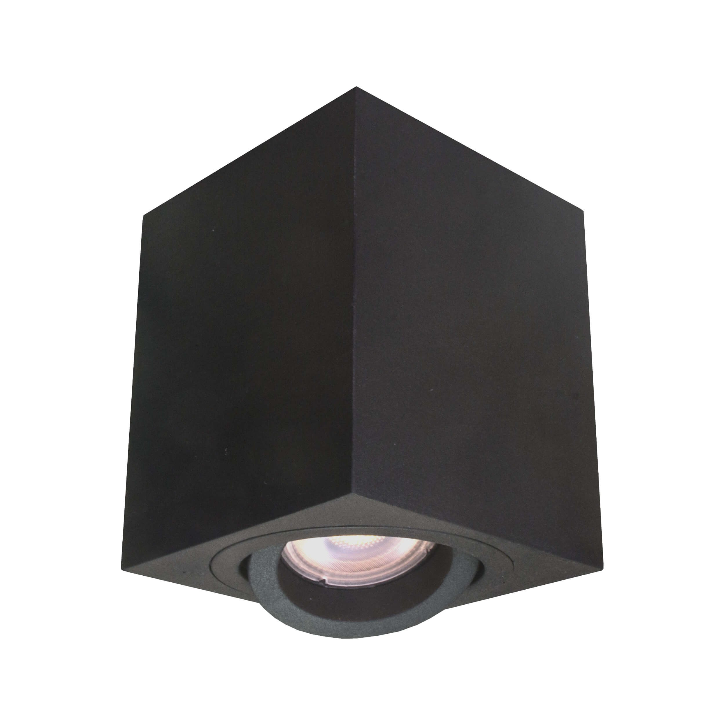 Spot kwadratowy czarny Lyon 1xGU10x50W wym:9,5x9x9cm IP20 Light Prestige