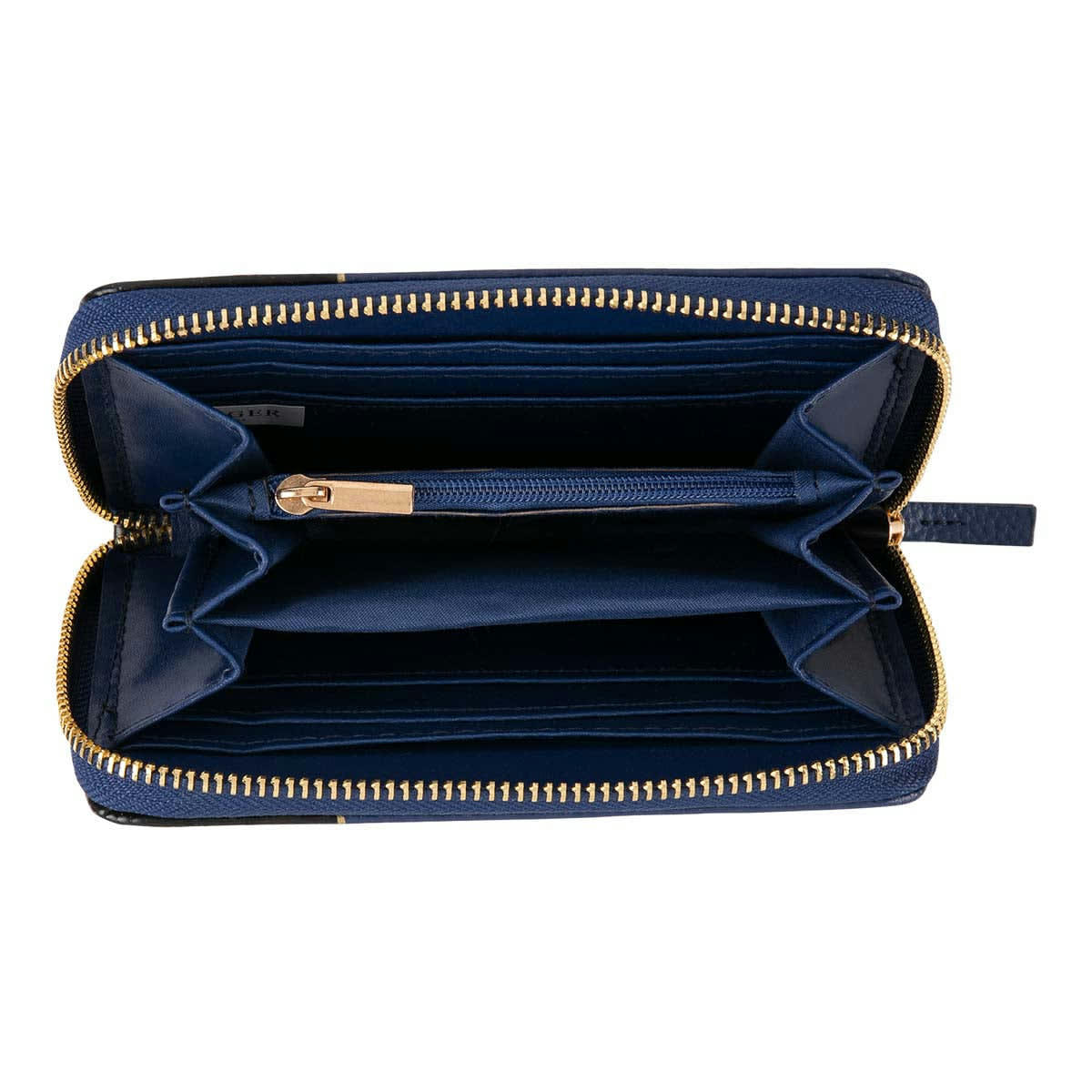 - Portefeuille Femme - Bleu Marine Et Noir