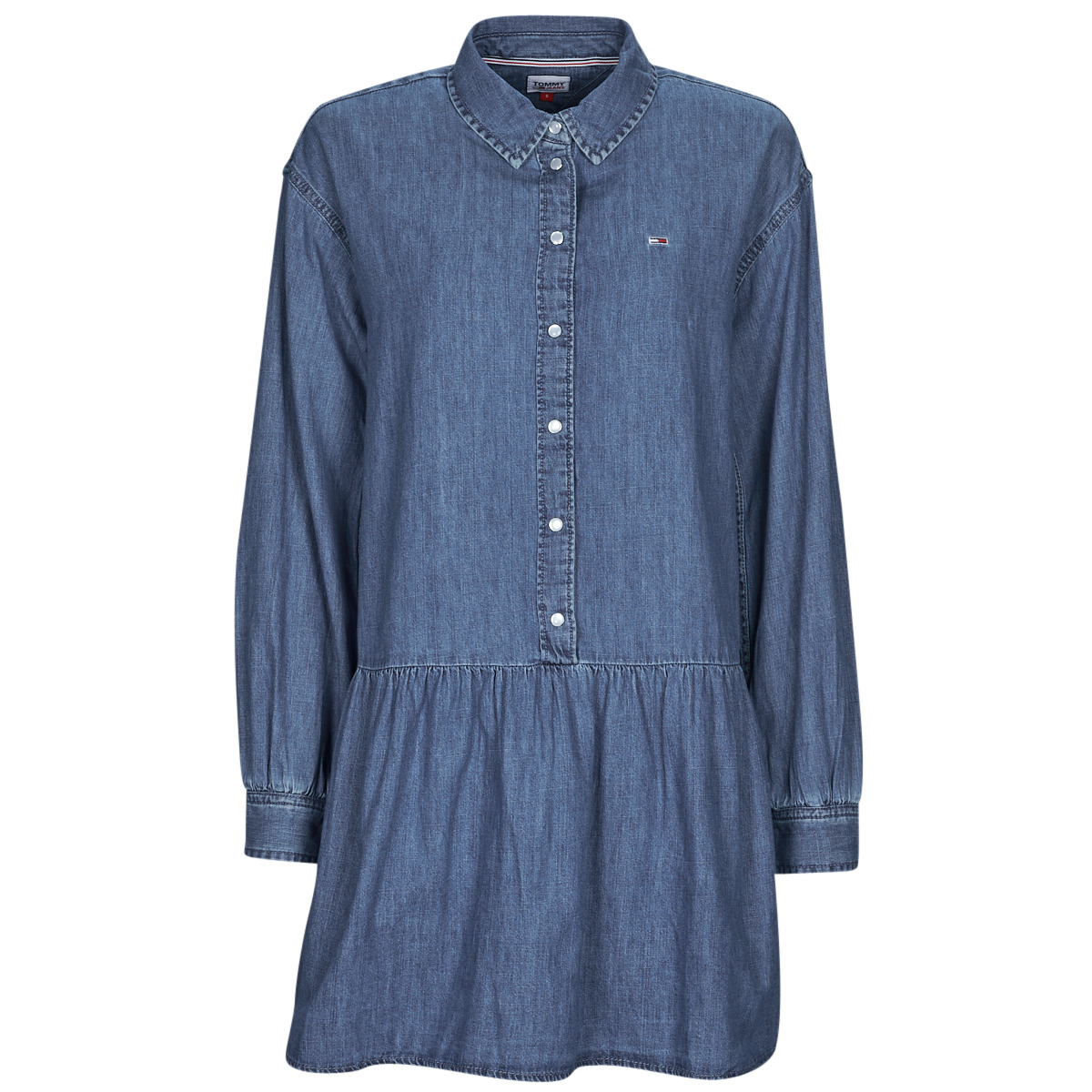 Tommy Jeans - TJW CHAMBRAY SHIRT DRESS - Blue