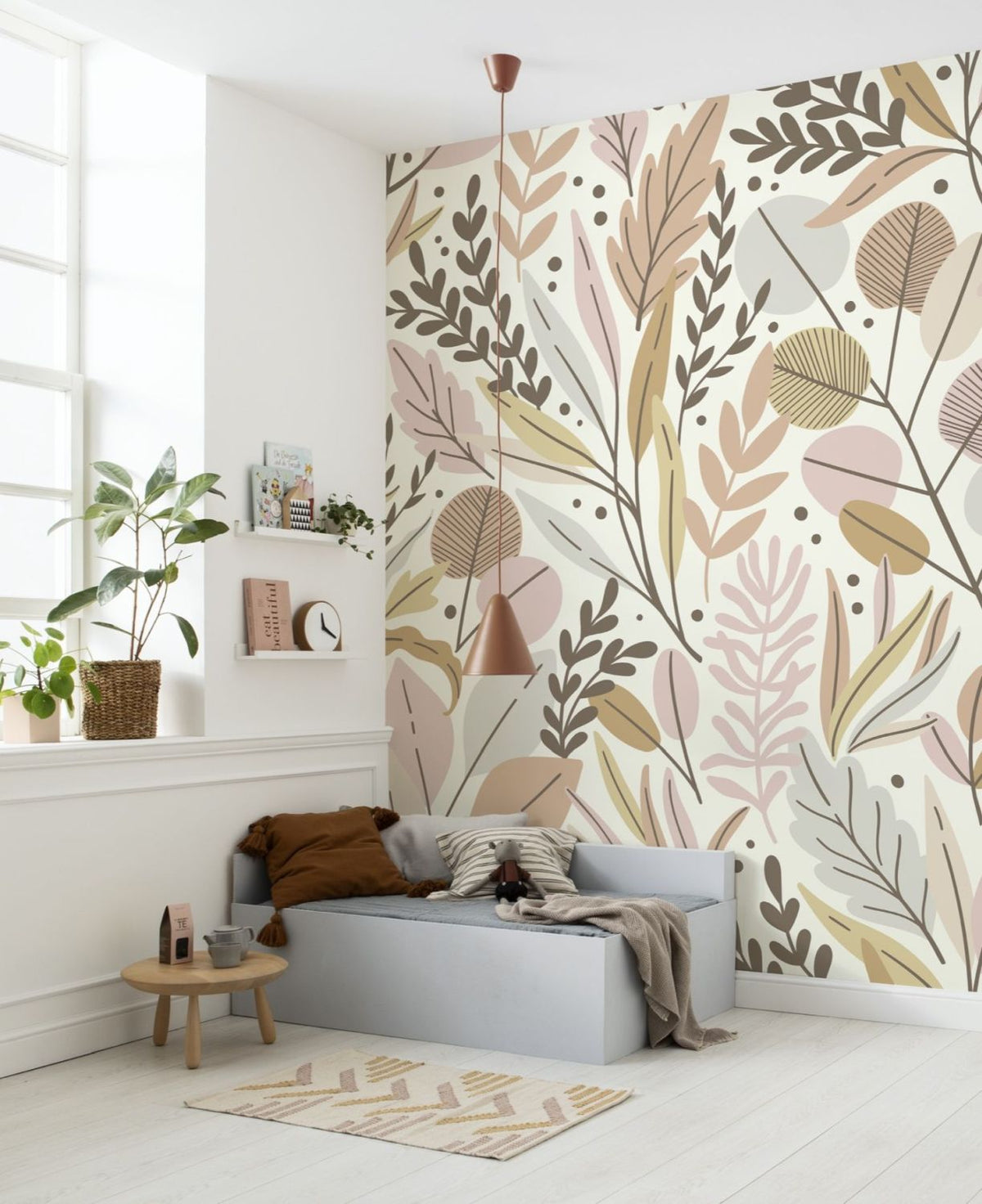 Sanders & Sanders fotobehang bladeren en bloemen multicolor - 200 x 280 cm - 611987