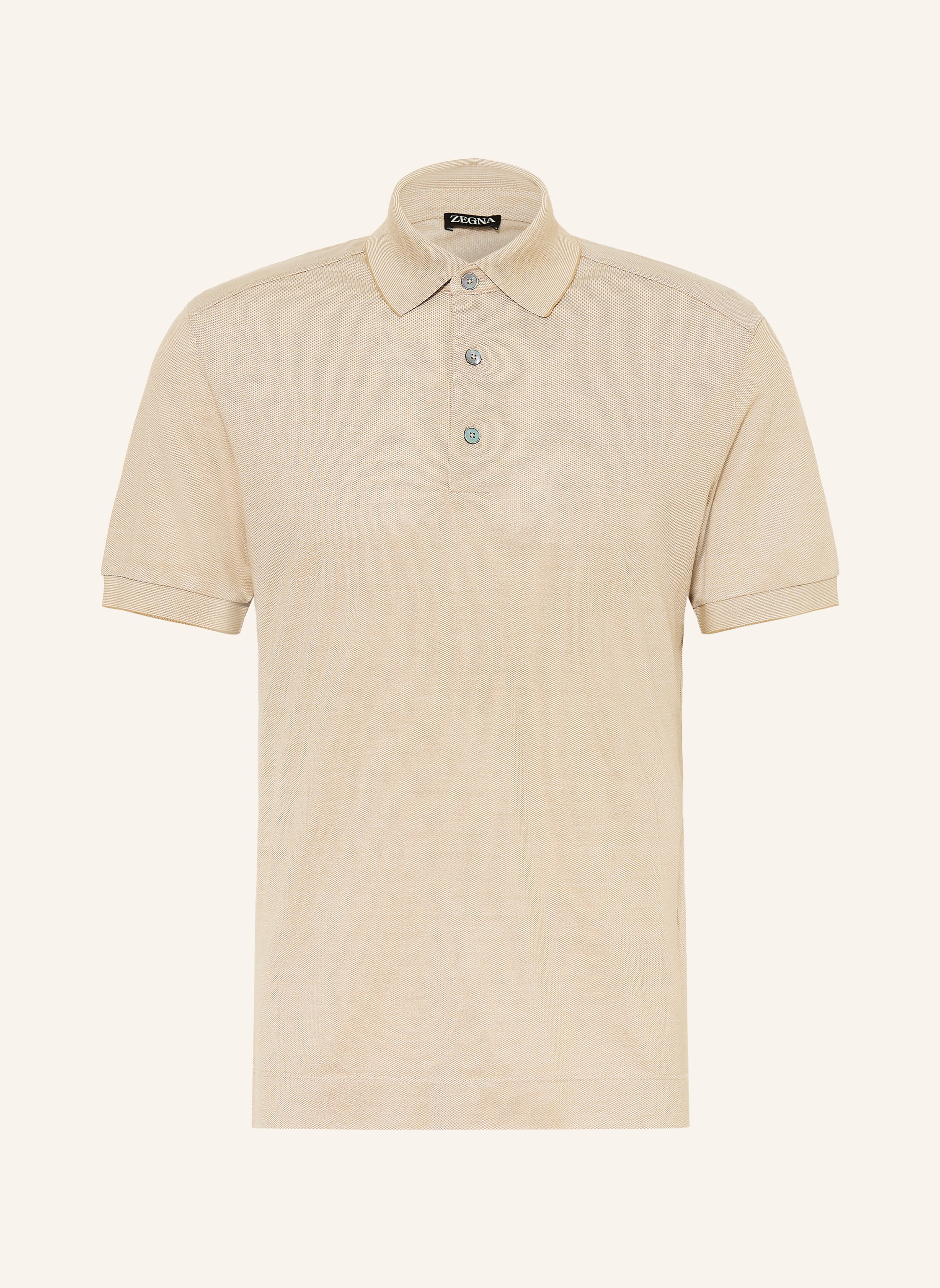 ZEGNA Piqué-Poloshirt mit Seide