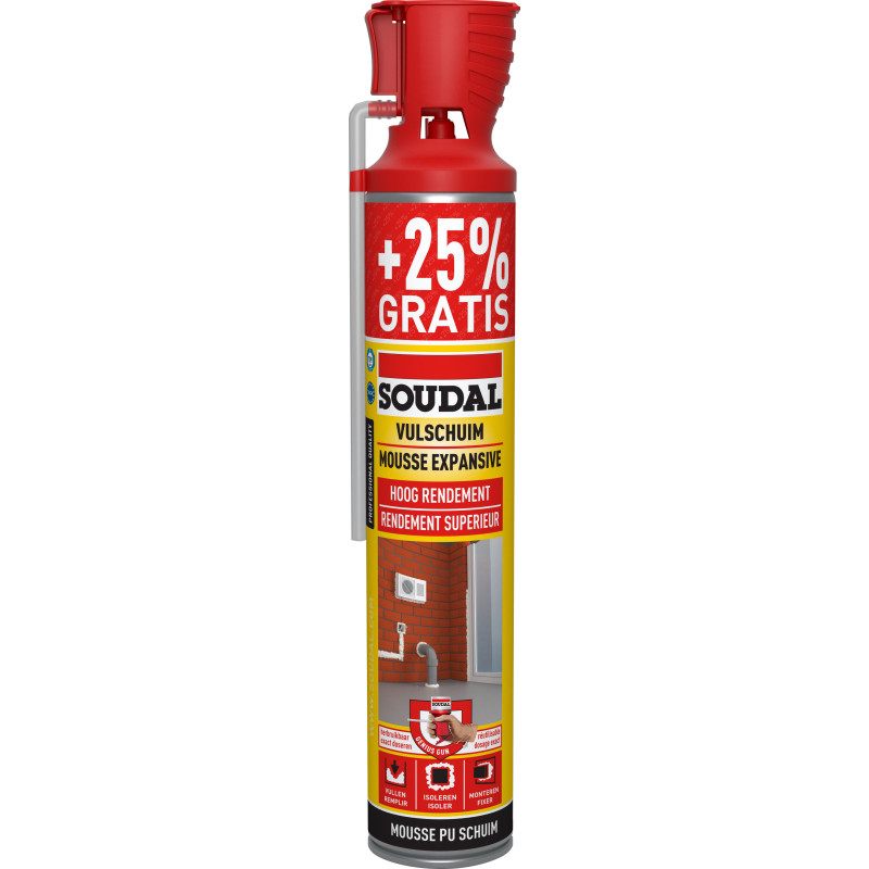 Mousse PU Genius 600 ml   150 ml SOUDAL