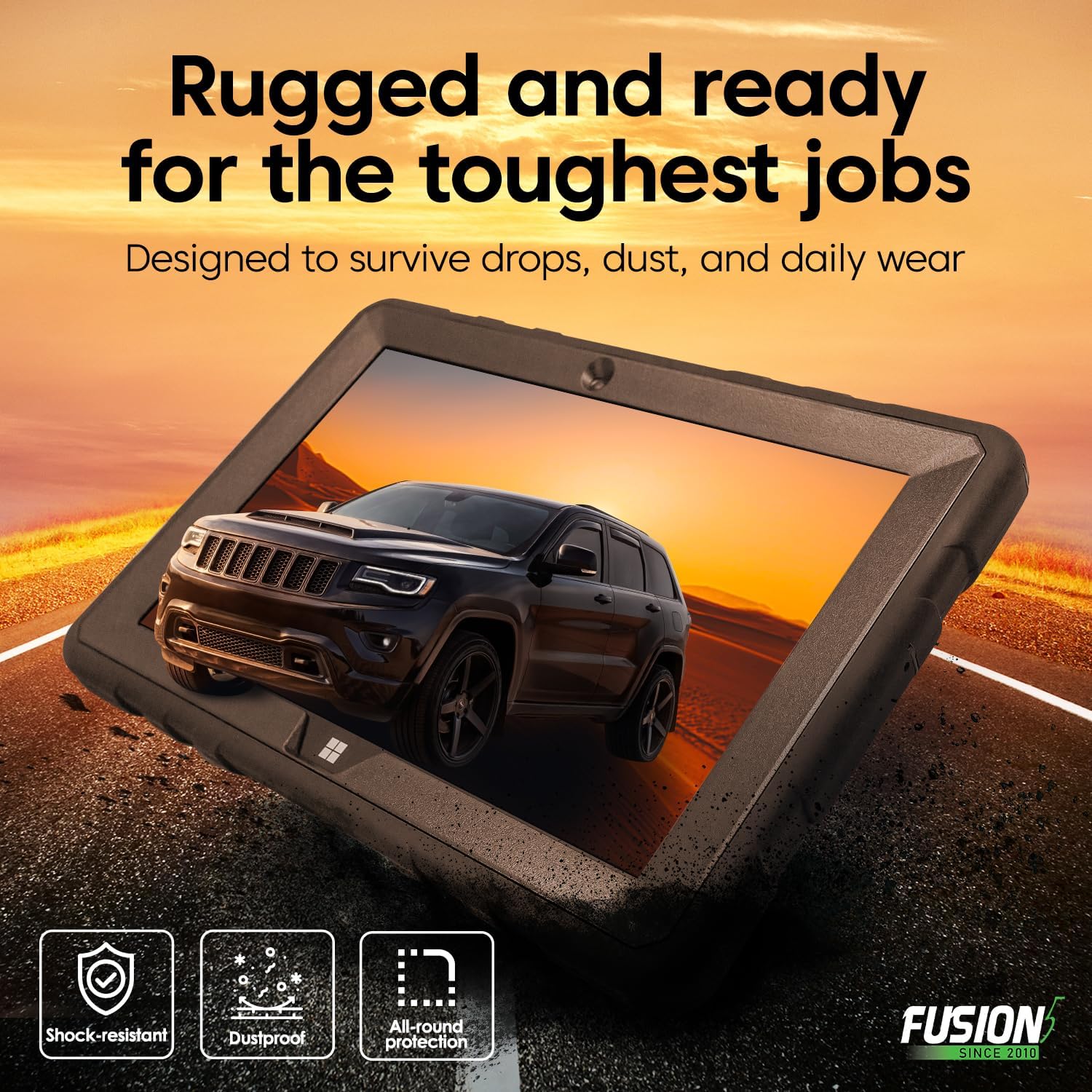 Fusion5 10.1 Windows 11 Full HD Rugged Tablet PC - Intel 13th Gen - FWIN232 PRO N5 Ultra Slim Windows Tablet Computer - 8GB RAM, 512GB SSD, 10 Inch, 5G WiFi, HD Webcam, Micro HDMI, Expandable Storage