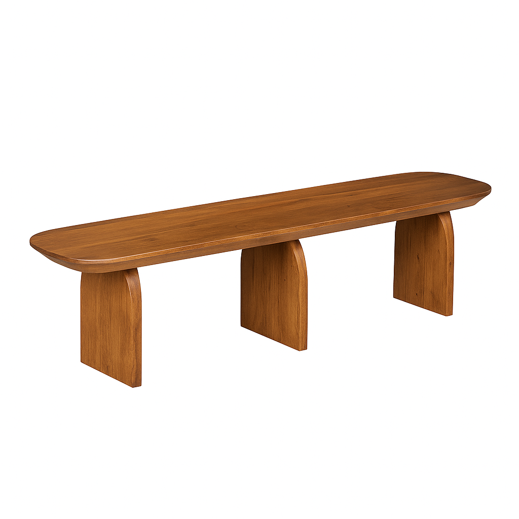 StarFurn Eetkamerbank Tense - Rechthoek Naturel Hout - 220x38x45cm