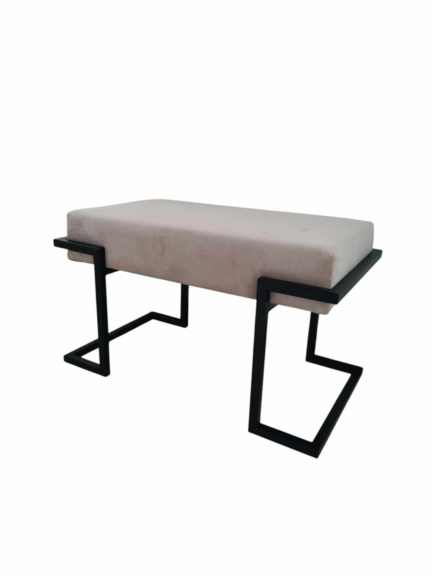 Pufa ławka siedzisko tapicerowane PORTO loft czarna 70cm